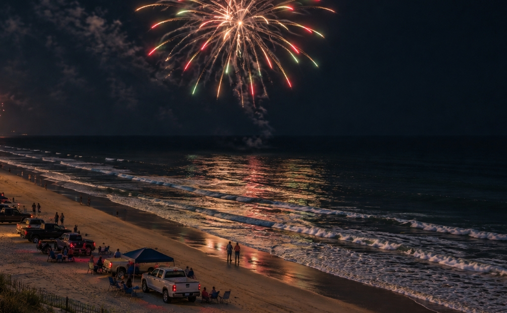 New Year’s Eve at Crystal Beach: Fireworks and Coastal Charm